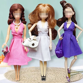  Модный наряд, современное платье, юбка, повседневное пальто, платье для Барби, одежда, аксессуары для кукол, подарок для куклы 1/6 для девочки