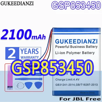  Аккумулятор GUKEEDIANZI большой емкости GSP853450 2100 мАч для зарядного устройства JBL В комплекте X цифровых батареек
