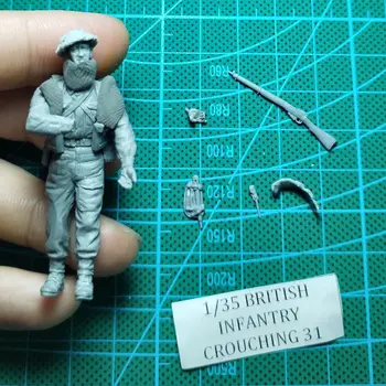 1/35 Фигурка модели из смолы GK， Британский солдат, комплект в разобранном виде и неокрашенный