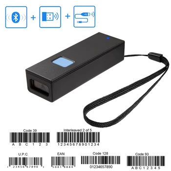  Мини Портативный беспроводной сканер штрих-кода Bluetooth, считыватель штрих-кода 1D, беспроводной портативный сканер, подходит для экспресс-логистики