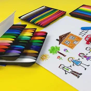  Мини-карандашные палочки, безопасные, без запаха, насыщенного цвета, Ультралегкие Водонепроницаемые Треугольные карандаши для дошкольников, школьные принадлежности