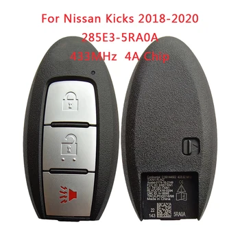 TXK027071 285E3-5RA0A Для Nissan Kicks 2018-2020 Умный Дистанционный Автомобильный Ключ 2 + 1 Кнопка 433,92 МГц 4A Чип S180144502 FCC ID KR5TXN1