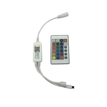  DC5-24V RGB RGBW Light Bar Bluetooth Светодиодный контроллер Освещения Струнная музыка ИК-пульт дистанционного управления затемнителем 3-полосный 4-контактный (RGB), 4-полосный 5-контактный (RGBW)