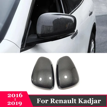  ABS Карбоновая Накладка Крышки Зеркала Заднего Вида Боковой двери Автомобиля Для Renault Kadjar Koleos Samsung QM6 2016-2019 Аксессуары