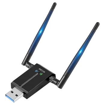  USB-адаптер Wi-Fi на большие расстояния 1300 Мбит / с для настольного компьютера-ноутбука, USB-адаптер беспроводной связи, двухдиапазонный интернет-накопитель 2,4 ГГц 5 ГГц