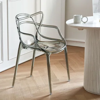  Пластиковый барный стул Nordic Прозрачный Акриловый Кухонный Косметический салон Барный стул Стойка ожидания Cadeira Ergonomica Мебель для гостиной