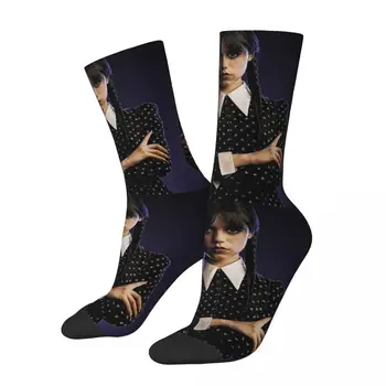  Носки Wednesday Addams, Весенние чулки в стиле аниме, современные женские мягкие носки для бега, спортивные нескользящие носки с принтом