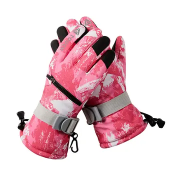  Зимние лыжные перчатки для сноуборда, Нескользящие, с сенсорным экраном, Ветрозащитные, водонепроницаемые, для езды на мотоцикле, для занятий спортом на теплом снегу, лыжные перчатки