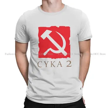  Dota Cyka 2 Новейшие футболки Полиэстер Советский Союз Социалистический CCCP Мужчины HarajukuStreetwear Футболка с круглым вырезом