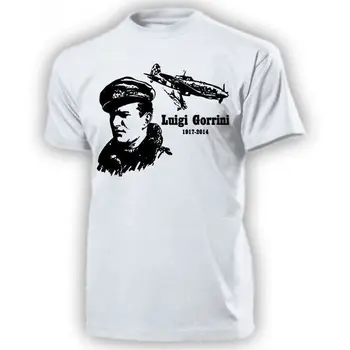 Новая модная футболка Luigi Gorrini Italienischer Jagdflieger 2. Weltkrieg Luftwaffe Футболка Крутая футболка Модная Забавная Новая