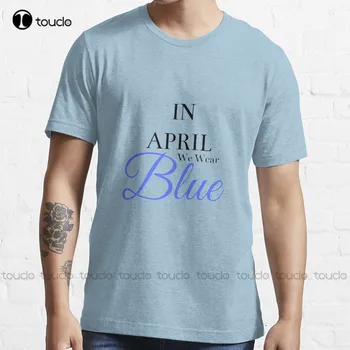  В апреле мы наденем голубую футболку, высококачественные милые элегантные футболки из милого хлопка с рисунком Каваи, подарочные новинки
