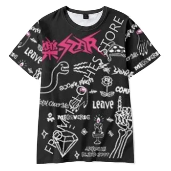  Футболка Straykids Rock-Star, футболки с альбомами Stray kids Rock star, футболки премиум-качества