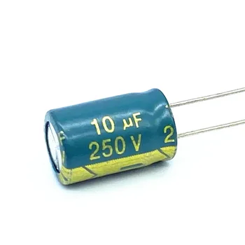  10 шт./лот 250В 10МКФ алюминиевый электролитический конденсатор размер 8*12 10МКФ 20%