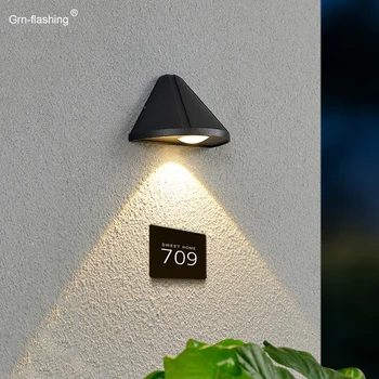  Простой Треугольный Креативный Настенный Светильник LED Home Spotlight IP65 Водонепроницаемый Наружный Настенный Светильник для Коридора Спальни Освещения Прохода