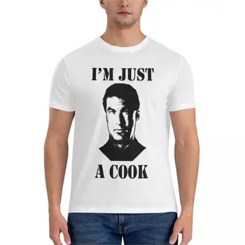  летняя мужская футболка, черная мужская футболка Seagal Just a Cook, классическая футболка, мужская одежда, футболка с коротким рукавом, мужская