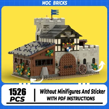  Moc Building Block Стабильная Модель Falcon Technology Brick DIY Assembly Модульная Городская Игрушка С Видом на Улицу Для