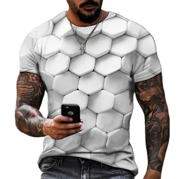  3D Футболка Для мужчин, Модные Топы в стиле хип-хоп С круглым вырезом и коротким рукавом, Абстрактные Мужские футболки Harajuku, Футболки Оверсайз, Мужская одежда