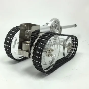  Изготовленный на заказ одноцилиндровый двигатель Стирлинга Гусеничный танк Модельный комплект Двигателя внешнего сгорания Научные Развивающие игрушки Подарок для детей