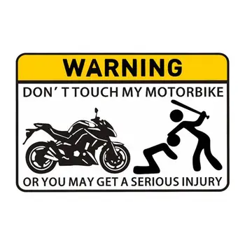  Предупреждение о прикосновении к мотоциклу Водонепроницаемые предупреждающие наклейки для мотоциклов, устойчивые к царапинам Наклейки на бампер для школ Park Street