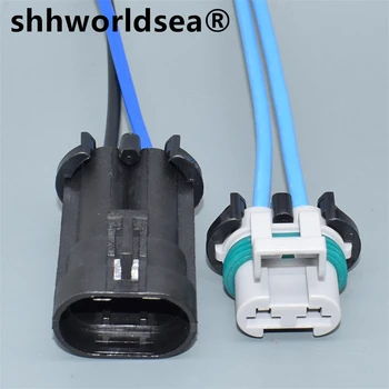  shhworldsea 2-Контактный Разъем 6,3 мм 15363990 15363993 15344054 Разъем Автоматического Вентилятора Радиатора Для BUICK Toyota Map Sensor Connector