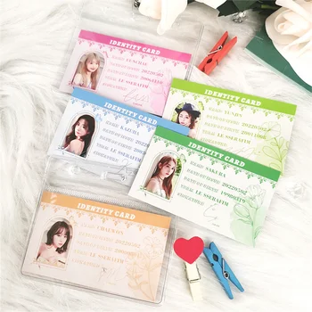  Kpop LE SSERAFIM ID Card 5 шт./компл. Eunchae Sakura Разноцветная Карта ЛОМО В Корейском Стиле Chaewon YuJin Fans Collection Открытки